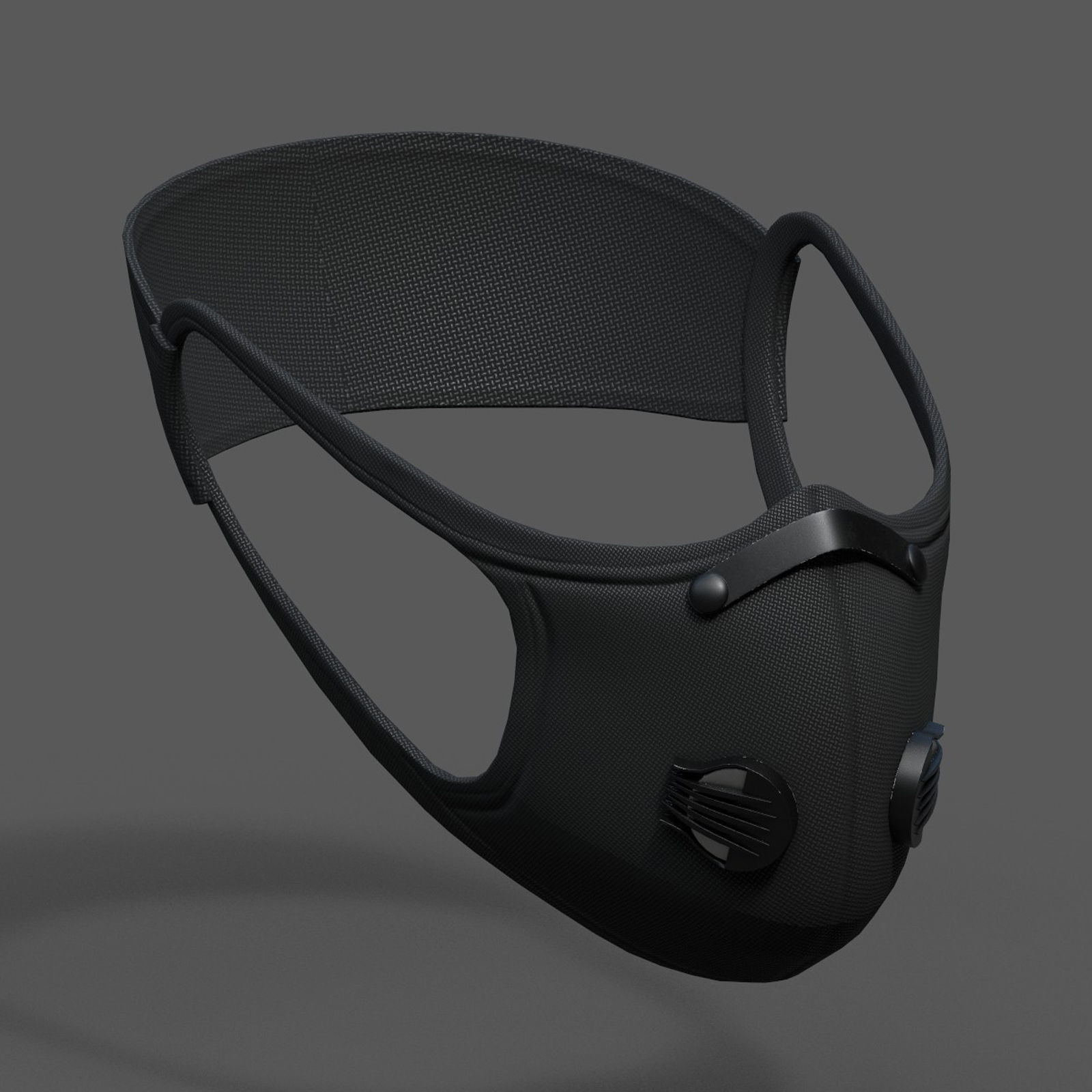 Gas mask fabric futuristic protection isolated  Low-poly 3D model_4