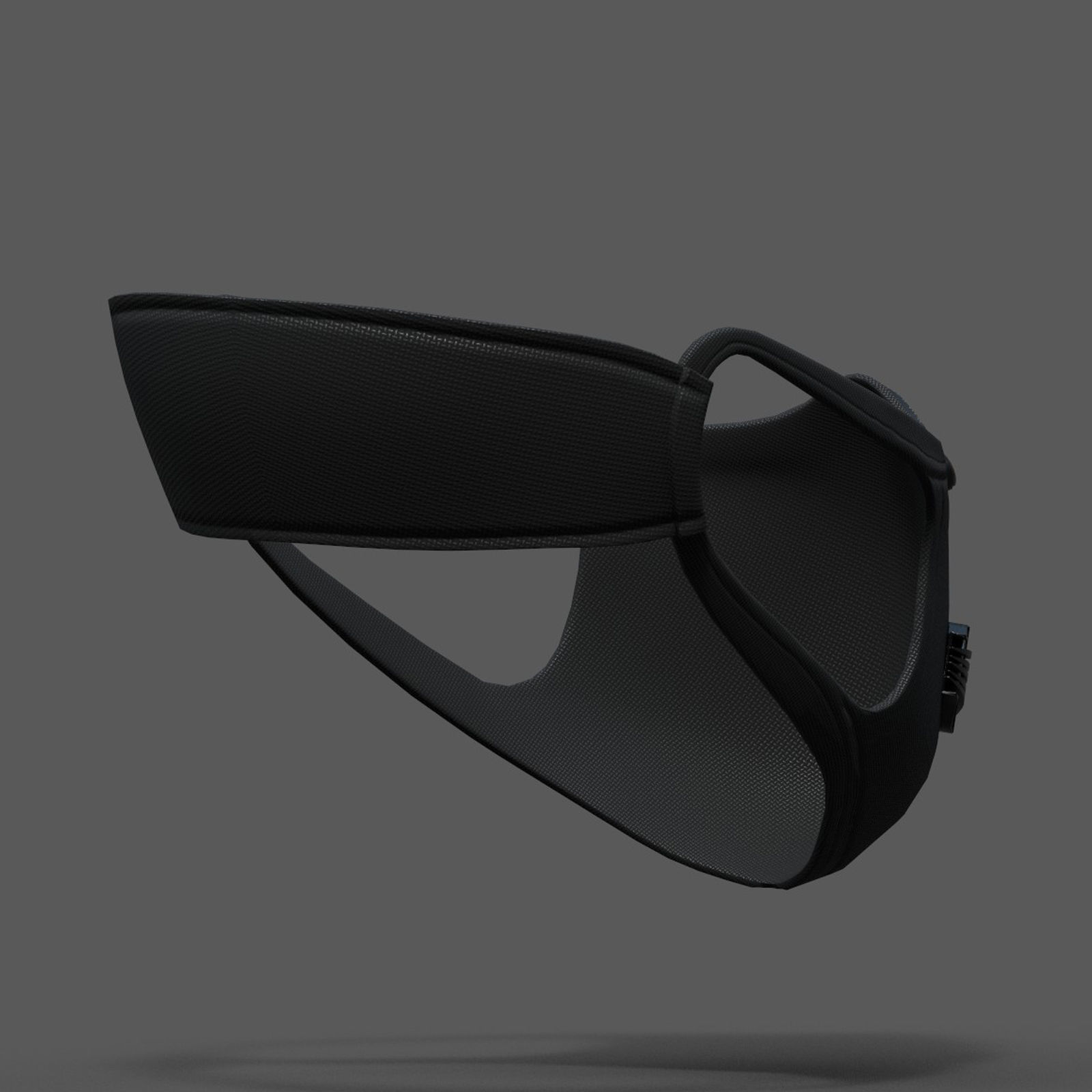 Gas mask fabric futuristic protection isolated  Low-poly 3D model_7