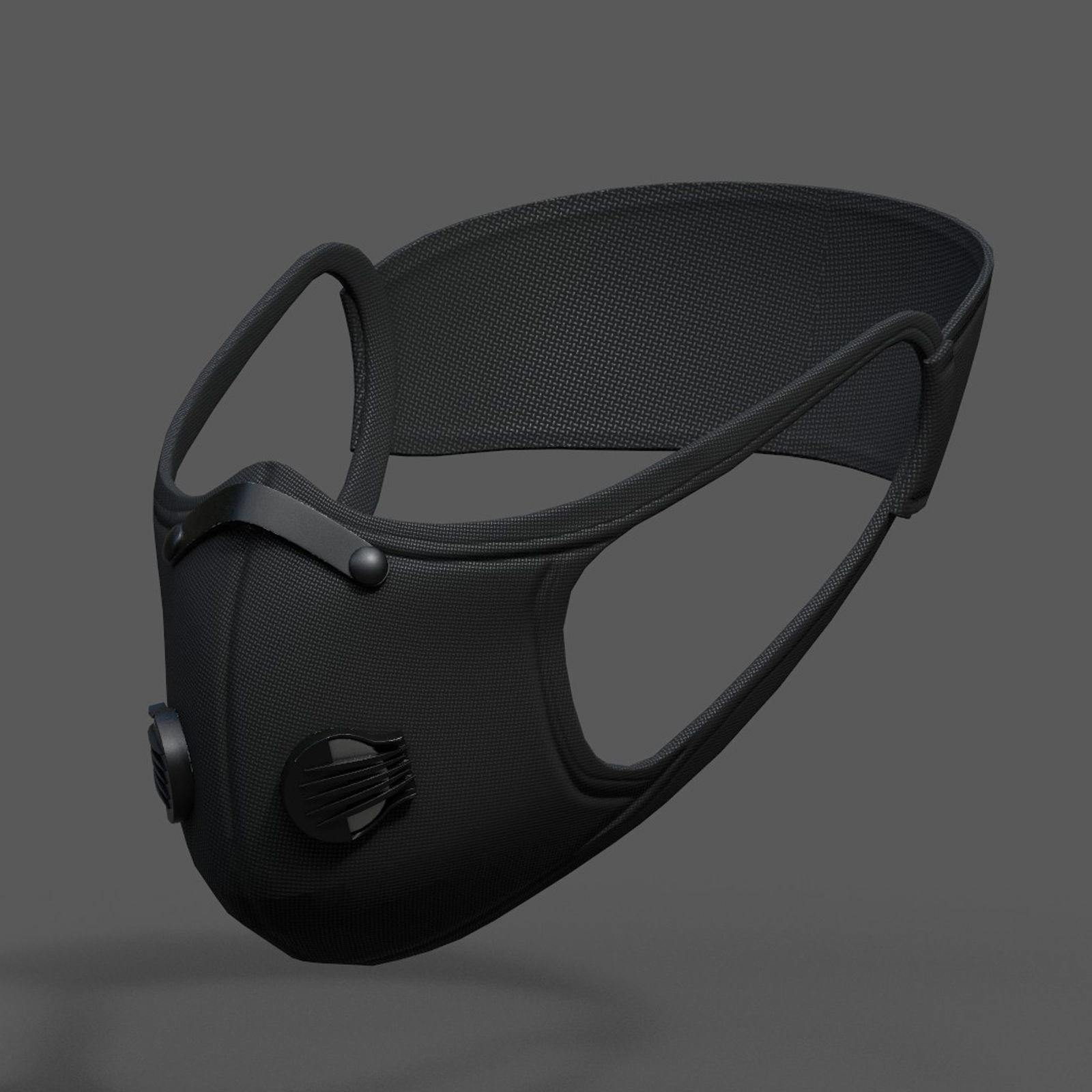 Gas mask fabric futuristic protection isolated  Low-poly 3D model_5