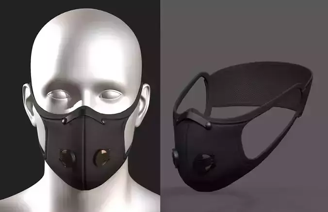 Gas mask fabric futuristic protection isolated 