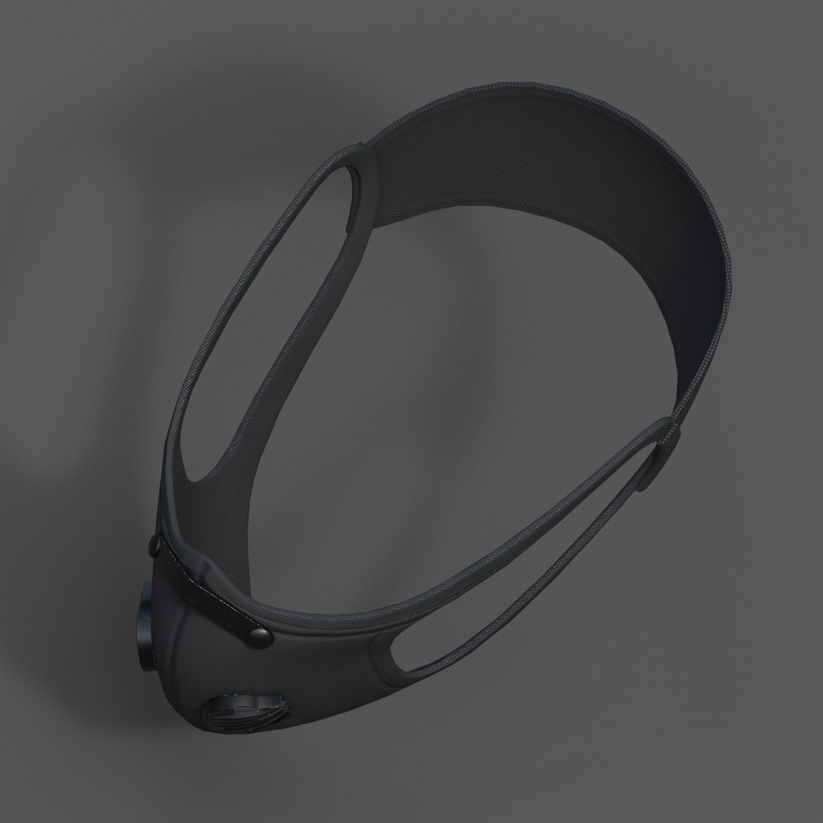 Gas mask fabric futuristic protection isolated  Low-poly 3D model_9