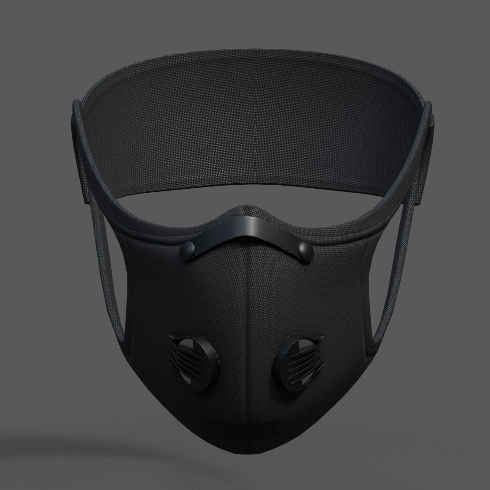 Gas mask fabric futuristic protection isolated  Low-poly 3D model_1