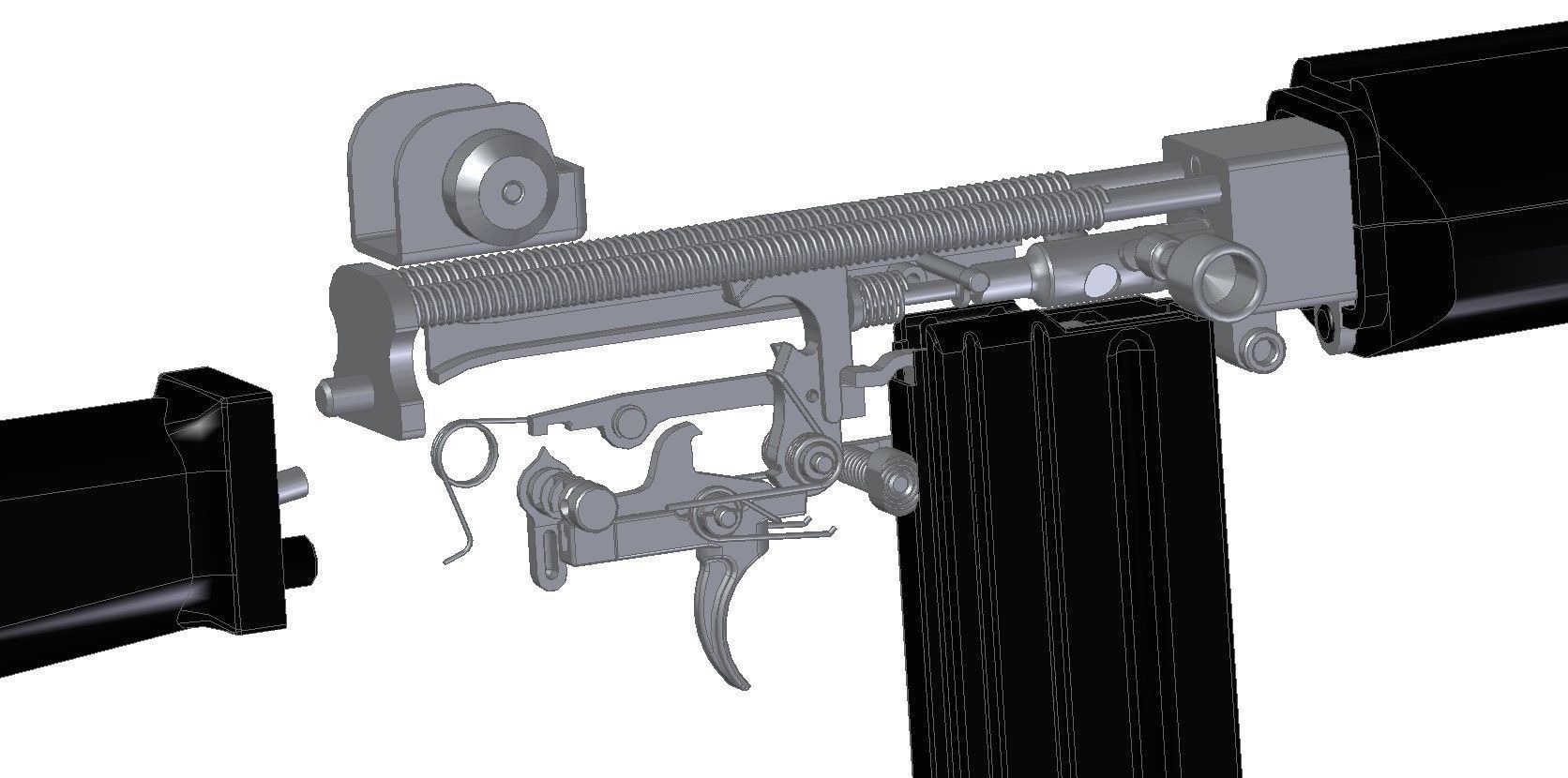 AR-180B ag rifle 3D model_3