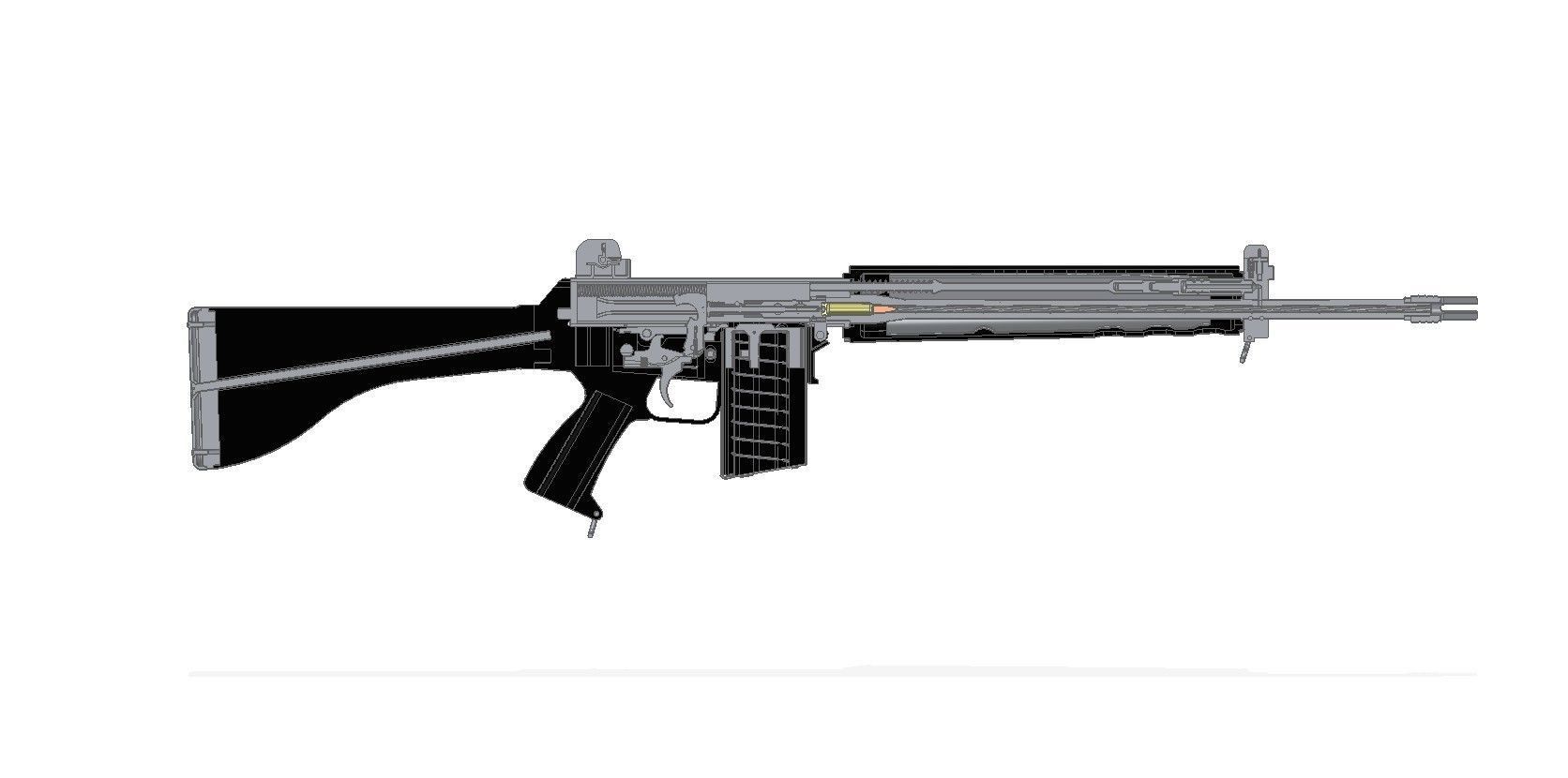 AR-180B ag rifle 3D model_5