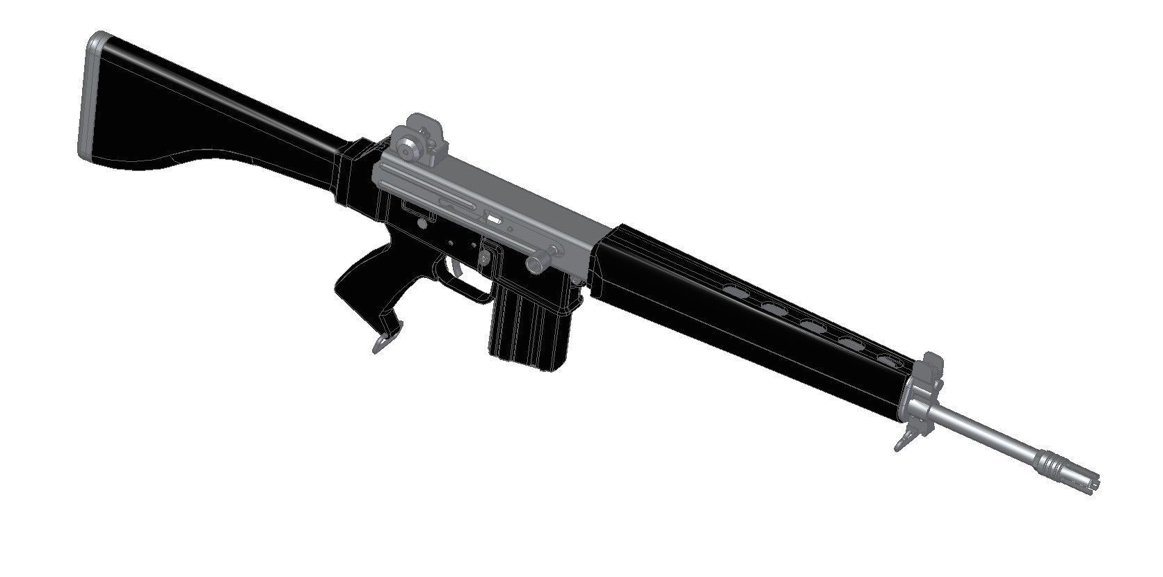 AR-180B ag rifle 3D model_7