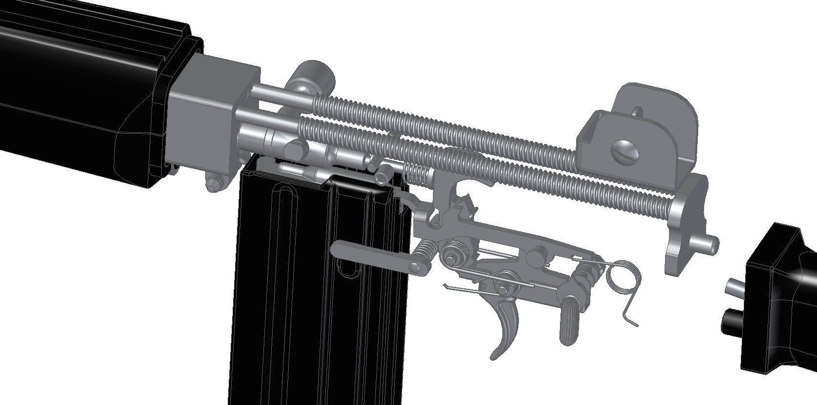 AR-180B ag rifle 3D model_4