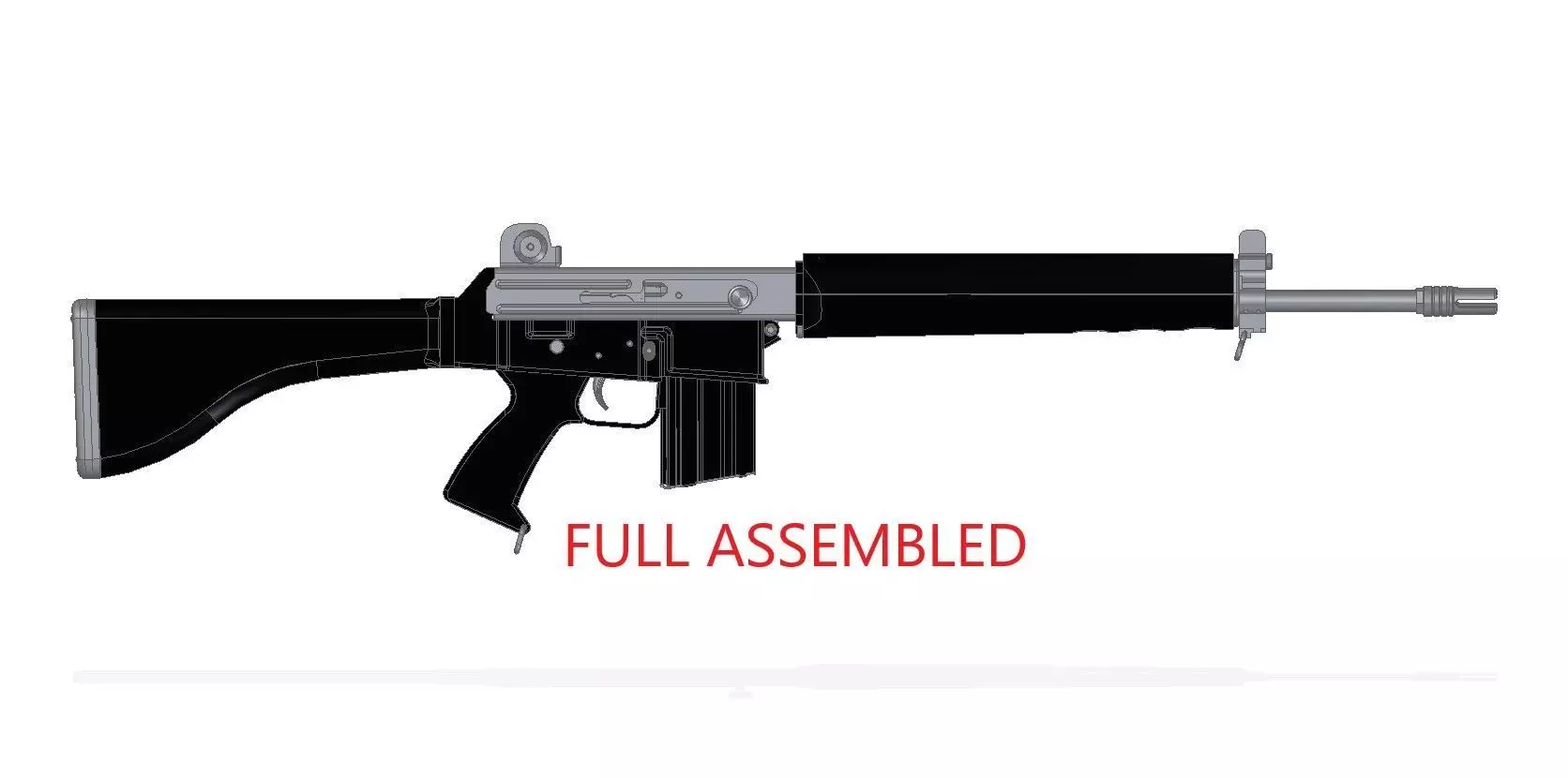 AR-180B ag rifle 3D model_0
