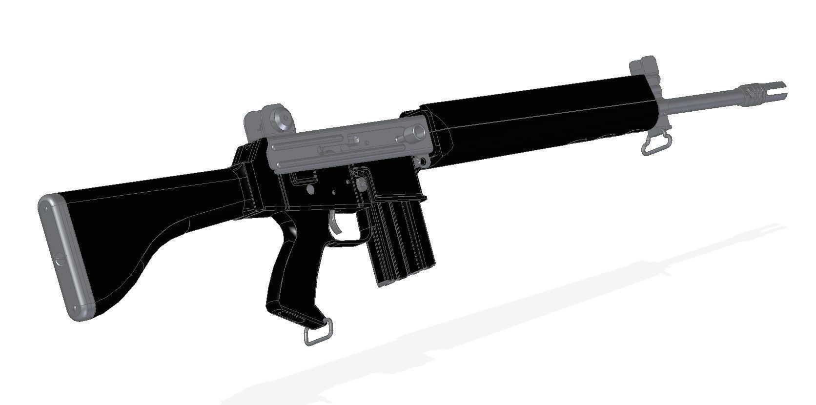 AR-180B ag rifle 3D model_8