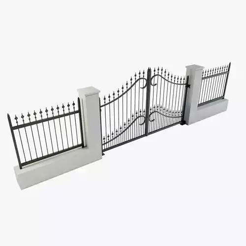 Wrought Iron Gate 1 3D model