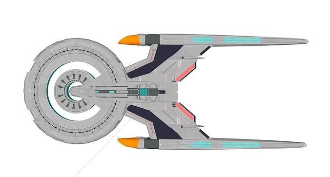 Glenn Class Refit non canon Modell 3D print model