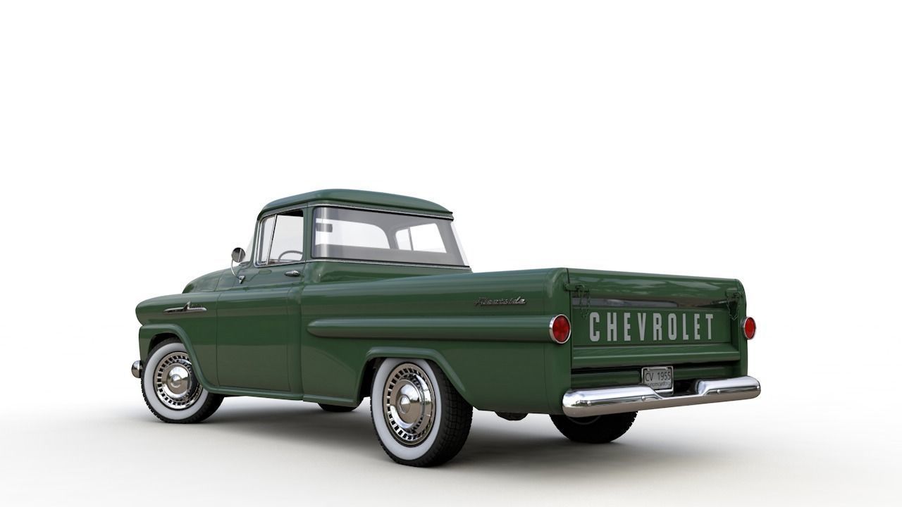 CHEVY 3100 APACHE PICKUP FLEETSIDE 1958 3D model_5