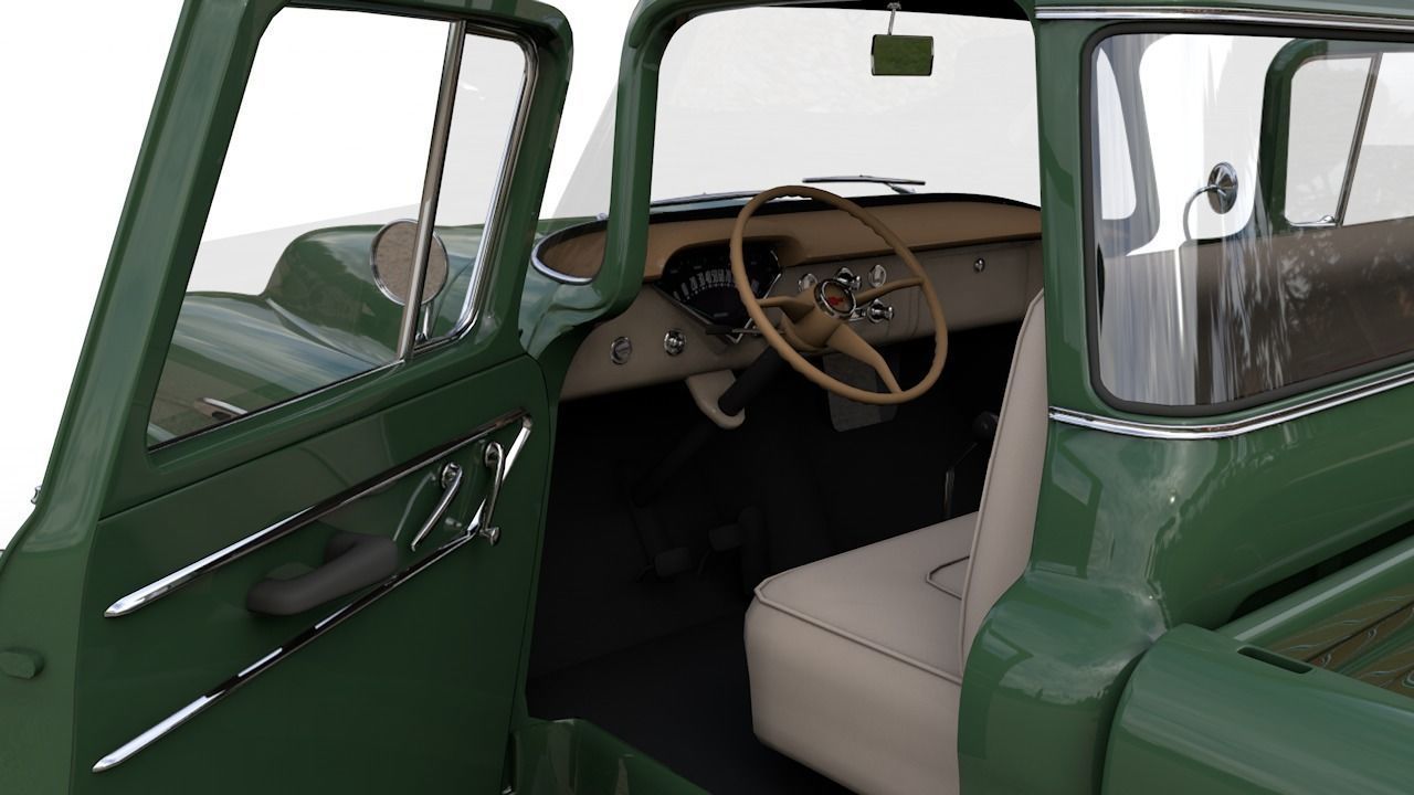 CHEVY 3100 APACHE PICKUP FLEETSIDE 1958 3D model_17
