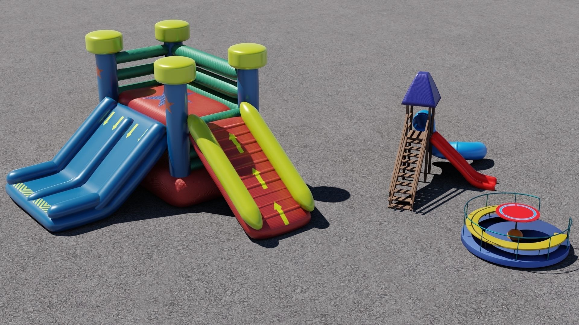 3 Rides 3D models 3D Model Collection_1