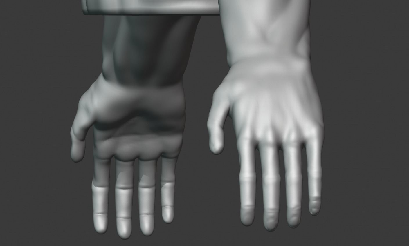 Man Torso - High Mid Low Poly Package Free 3D model_17