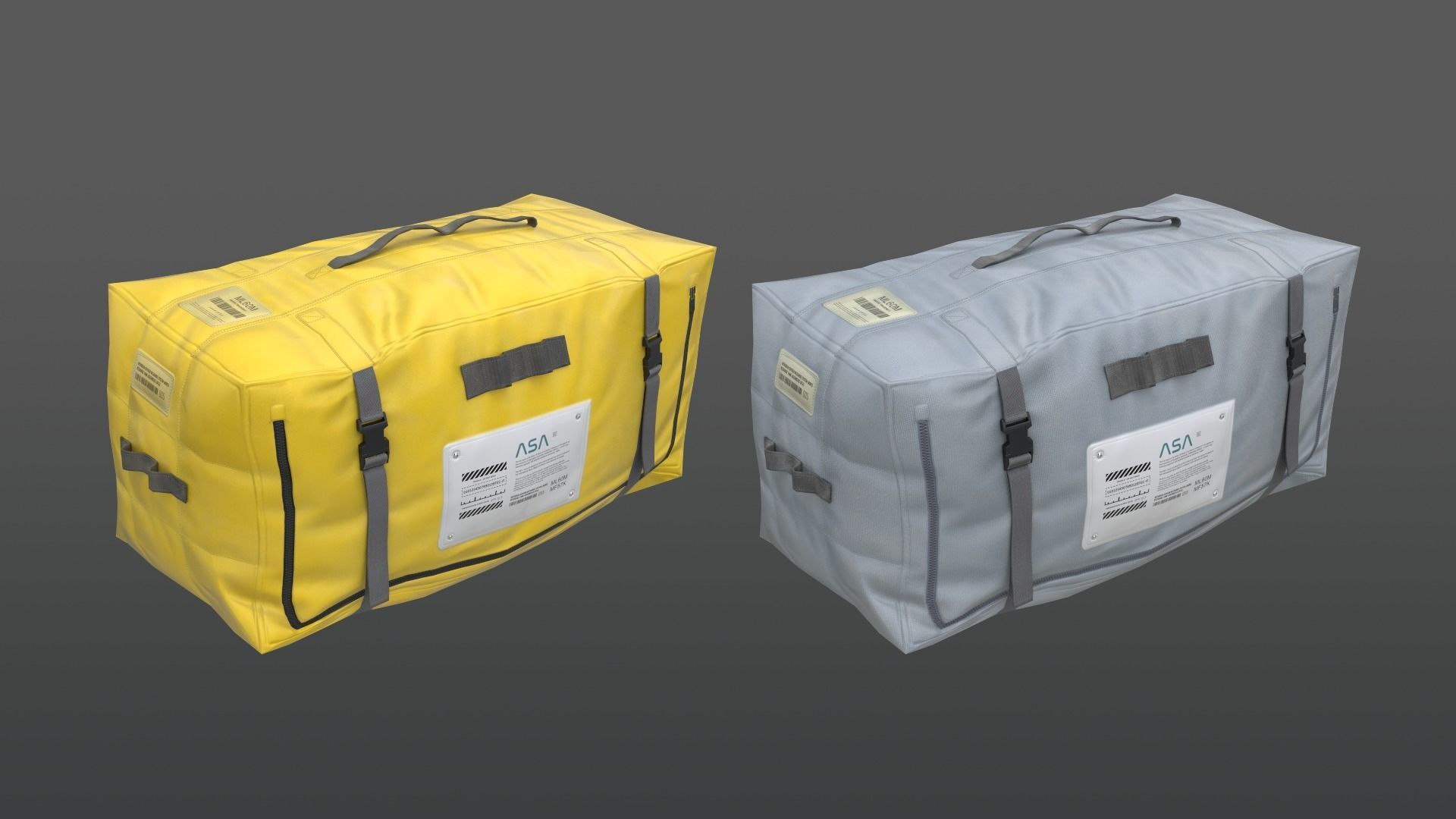 Sci-fi Cargo Bag PBR Game-ready Prop Low-poly 3D model_1
