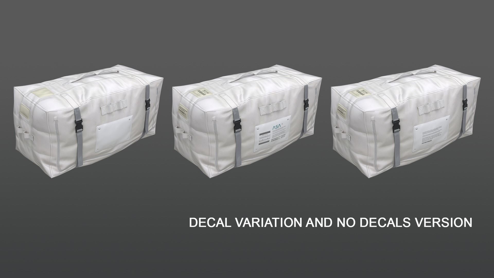 Sci-fi Cargo Bag PBR Game-ready Prop Low-poly 3D model_6