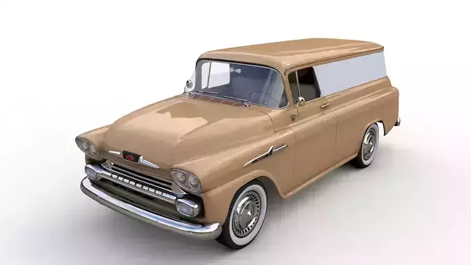 CHEVY 3100 APACHE PANEL VAN 1958 3D model
