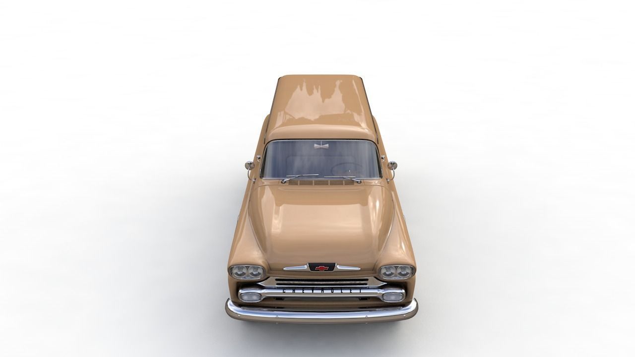 CHEVY 3100 APACHE PANEL VAN 1958 3D model_7