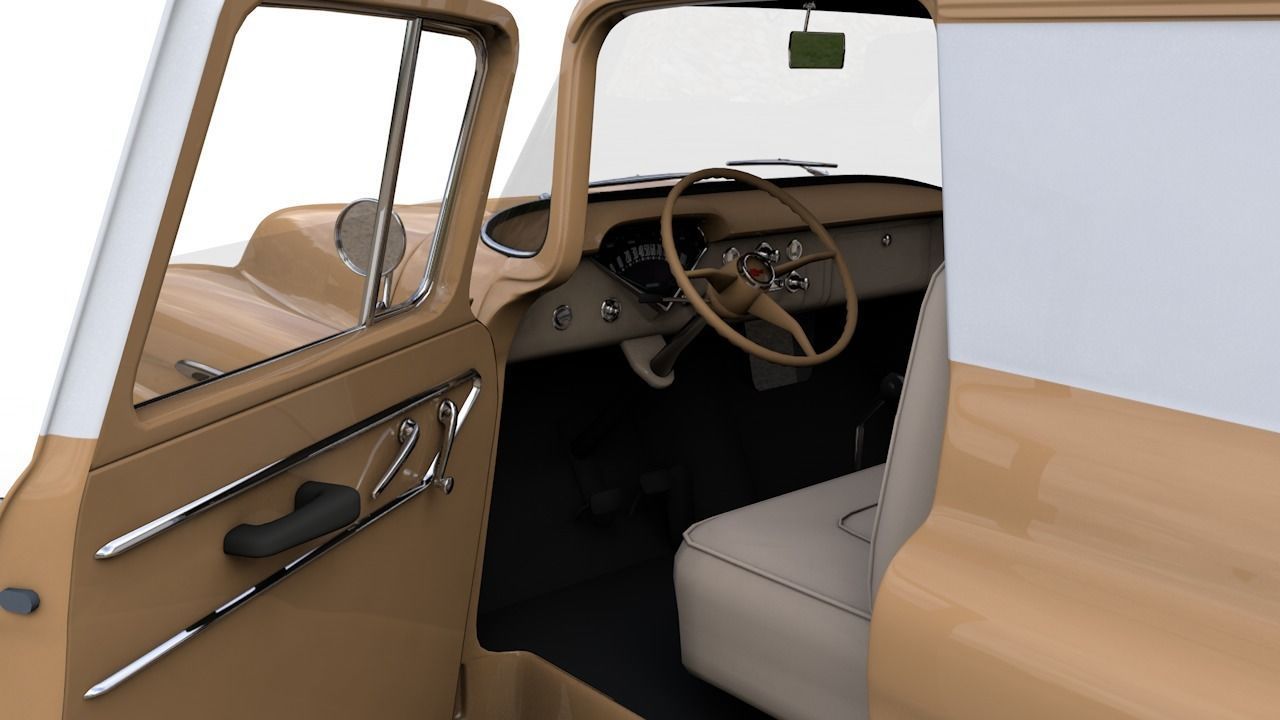 CHEVY 3100 APACHE PANEL VAN 1958 3D model_15
