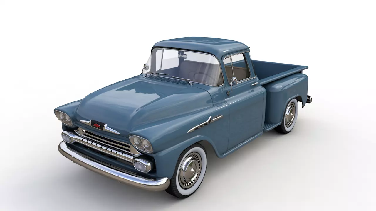 CHEVY 3100 APACHE PICKUP 1958 3D model_0