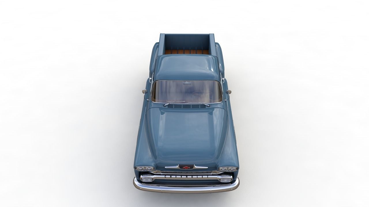 CHEVY 3100 APACHE PICKUP 1958 3D model_7