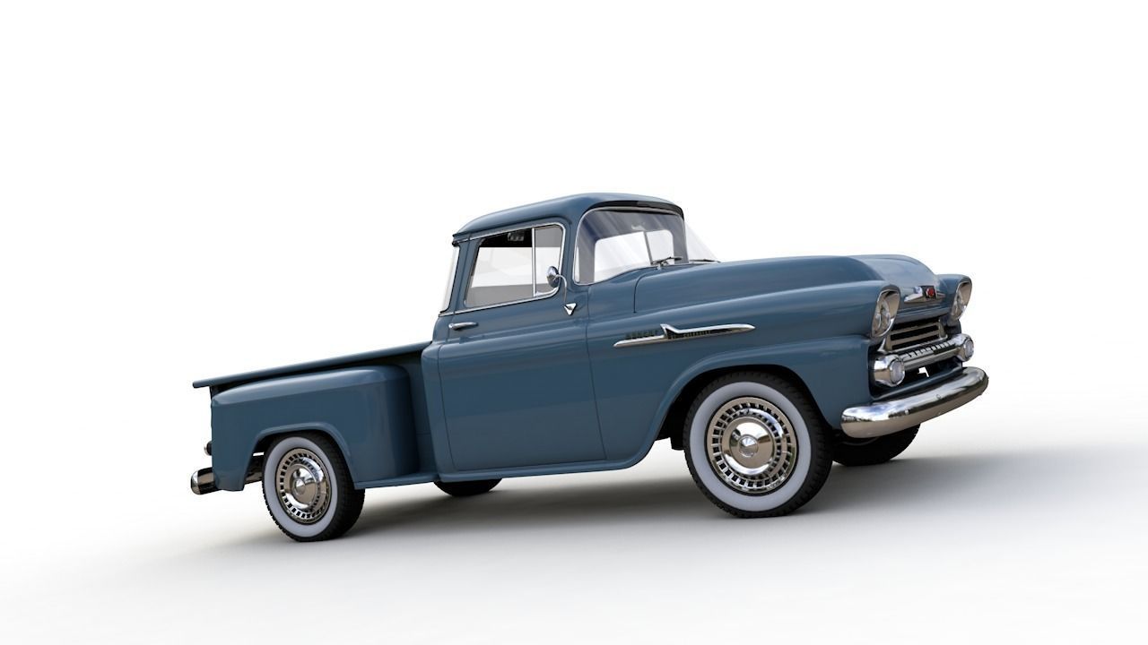 CHEVY 3100 APACHE PICKUP 1958 3D model_10