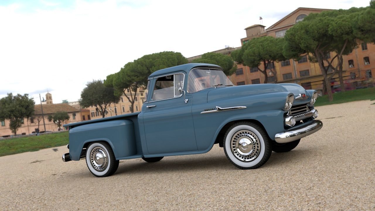 CHEVY 3100 APACHE PICKUP 1958 3D model_11
