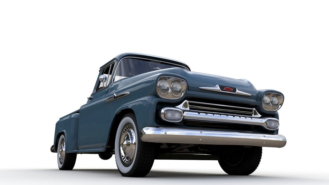 CHEVY 3100 APACHE PICKUP 1958 3D model_13