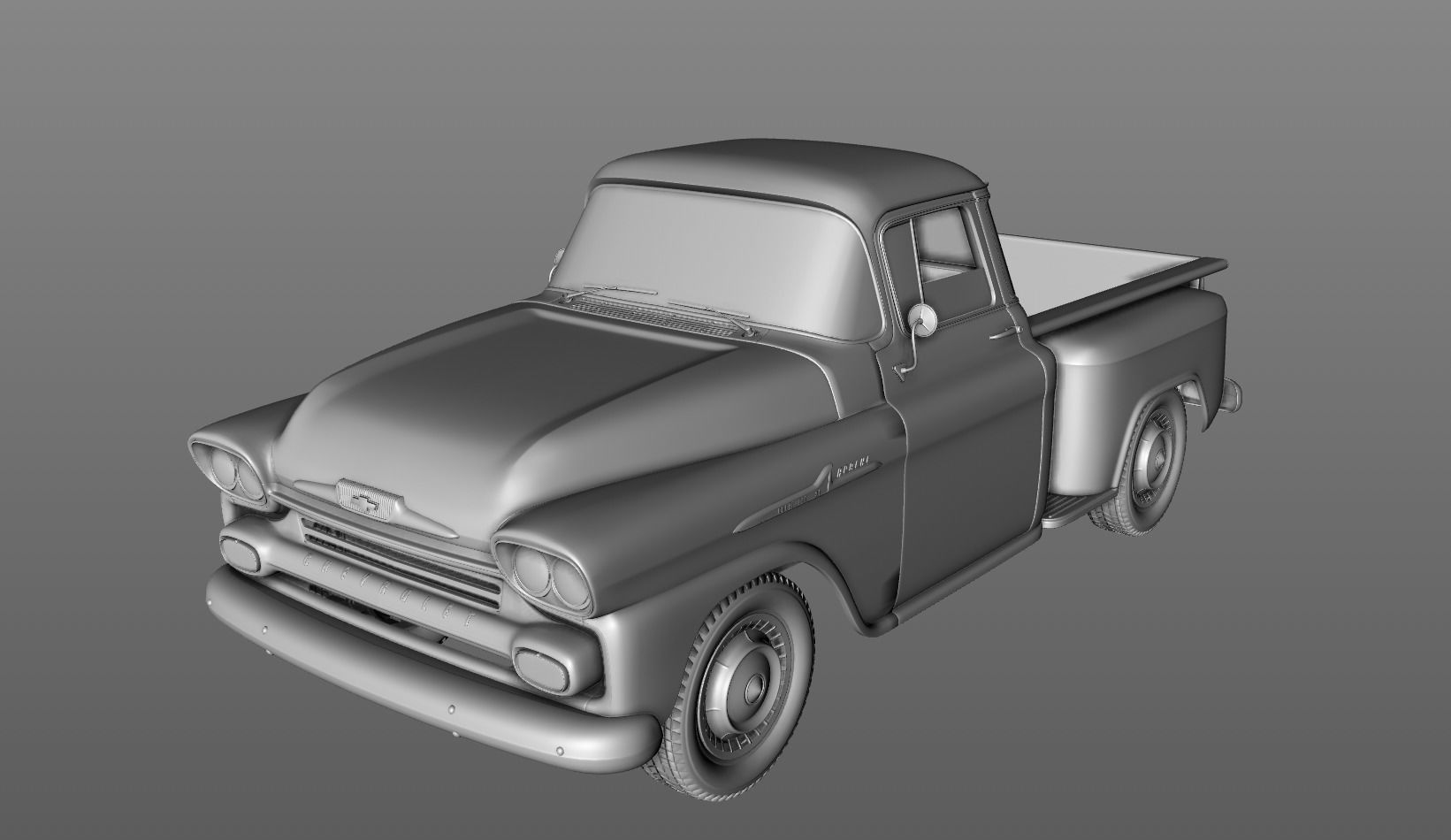CHEVY 3100 APACHE PICKUP 1958 3D model_16