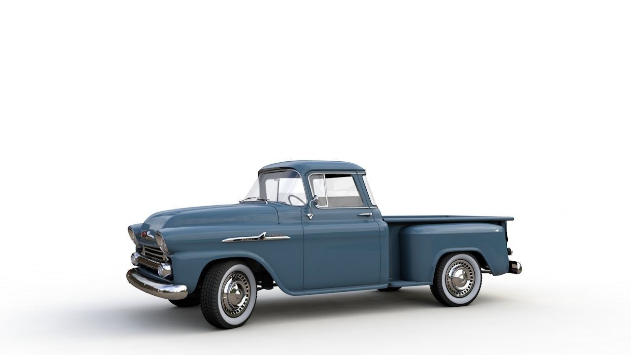 CHEVY 3100 APACHE PICKUP 1958 3D model_5