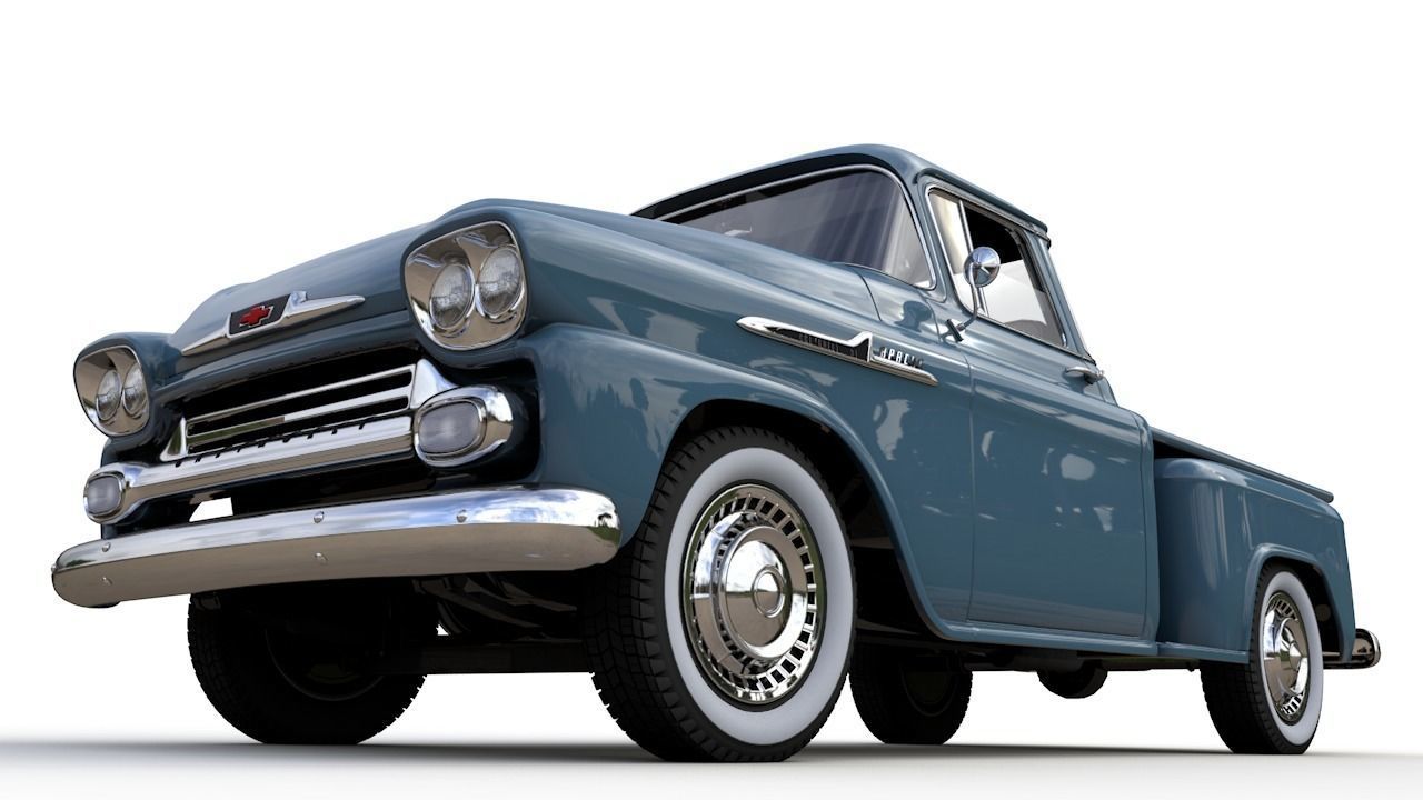 CHEVY 3100 APACHE PICKUP 1958 3D model_2