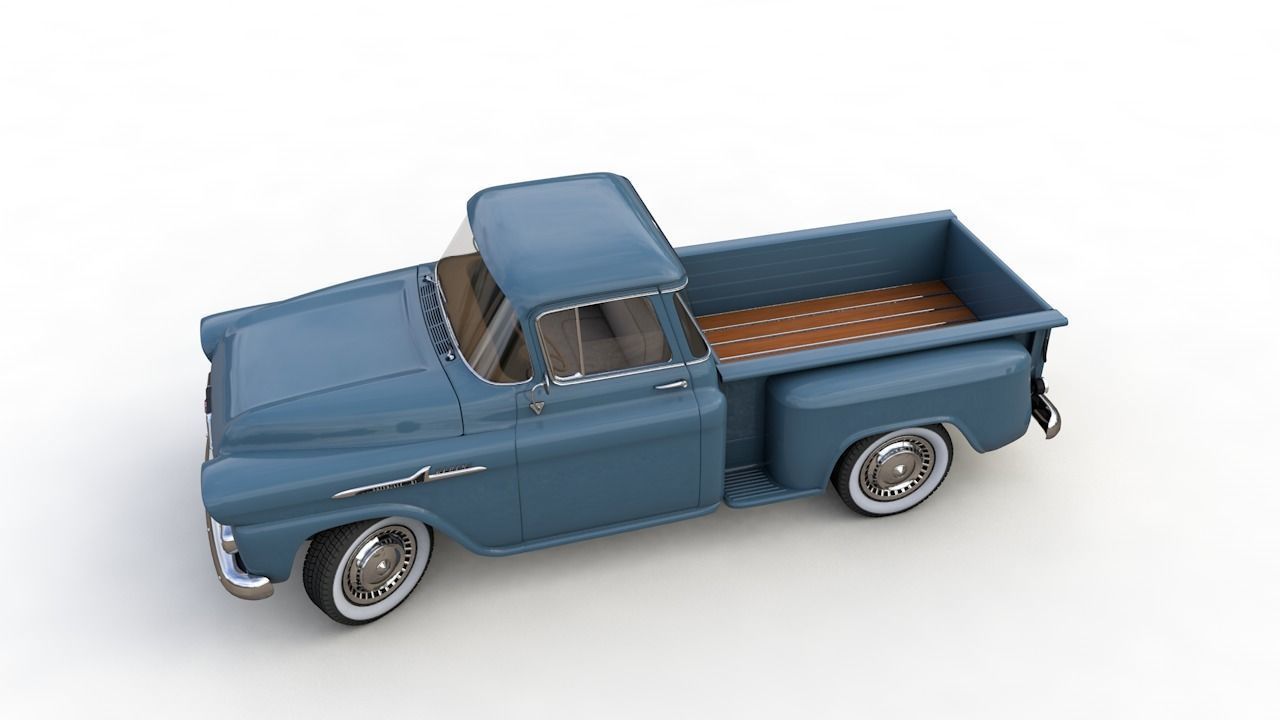 CHEVY 3100 APACHE PICKUP 1958 3D model_14