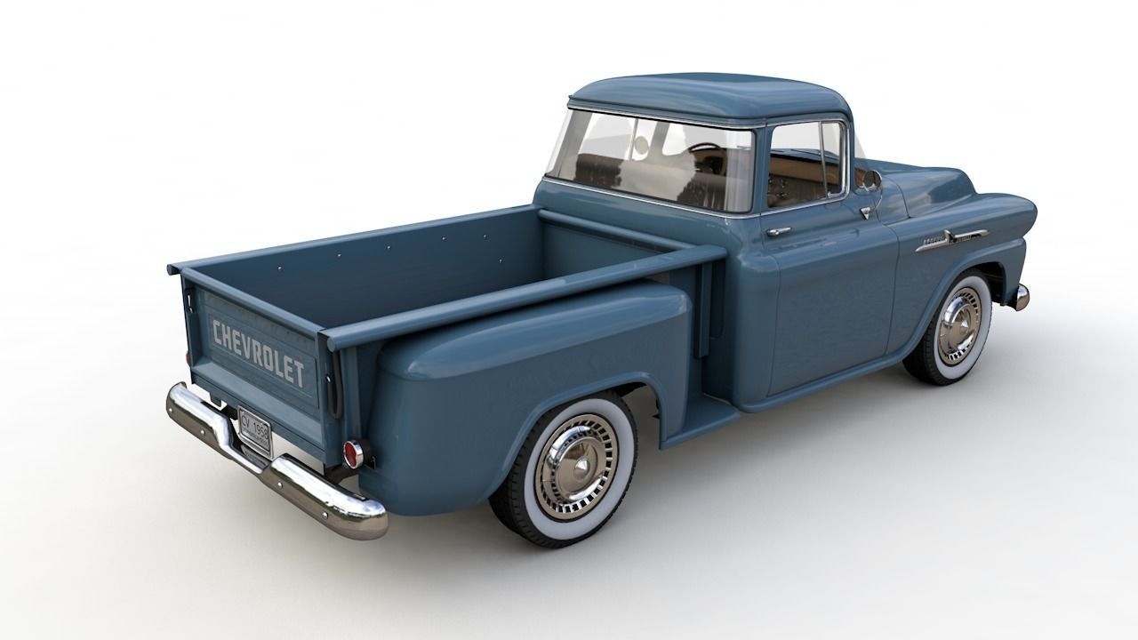 CHEVY 3100 APACHE PICKUP 1958 3D model_3