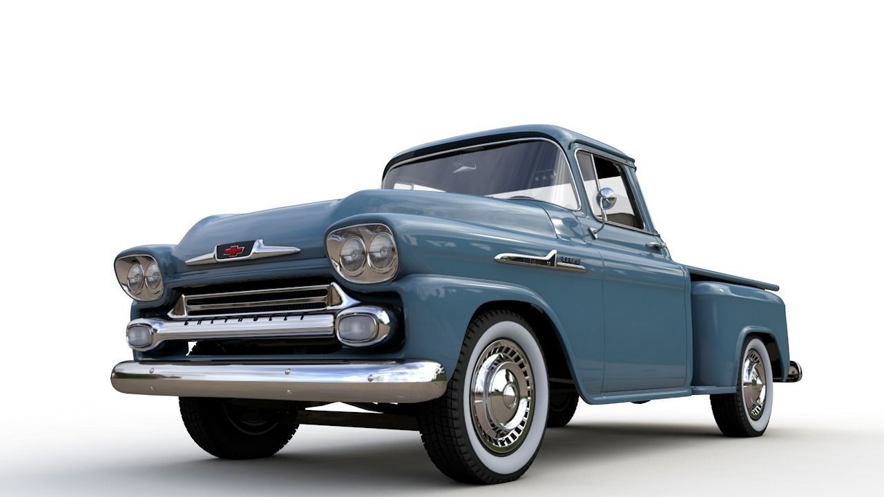 CHEVY 3100 APACHE PICKUP 1958 3D model_8