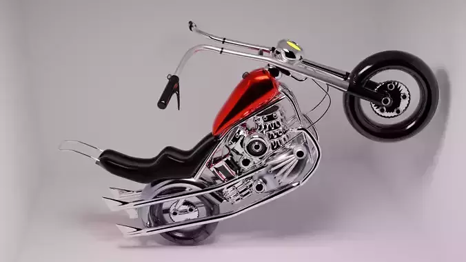 Motorcycle 3D Model FBX For your Game