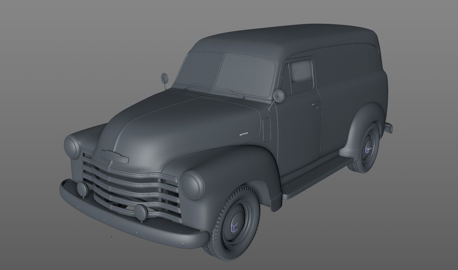 CHEVY 3100 PANEL TRUCK 1951 3D model_15