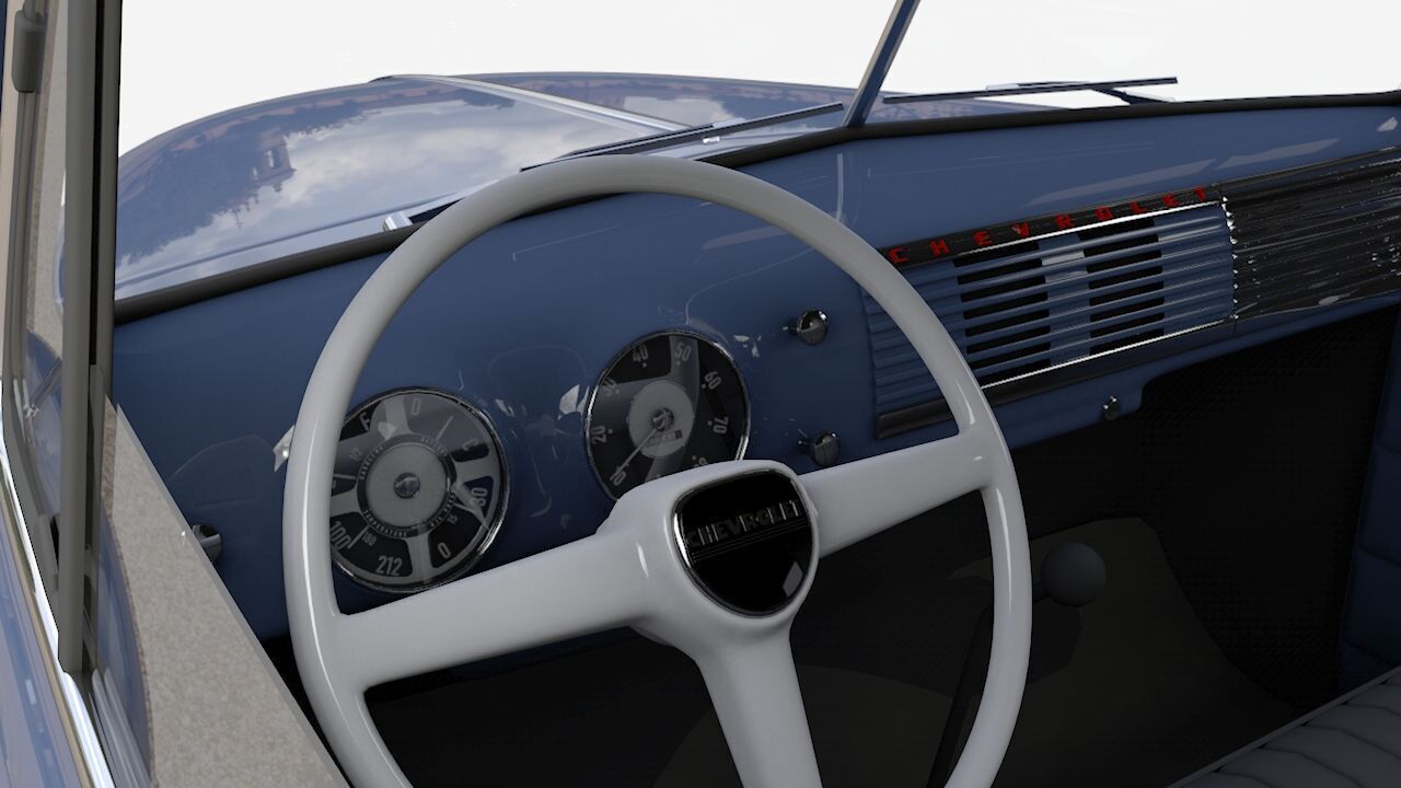 CHEVY 3100 PANEL TRUCK 1951 3D model_13