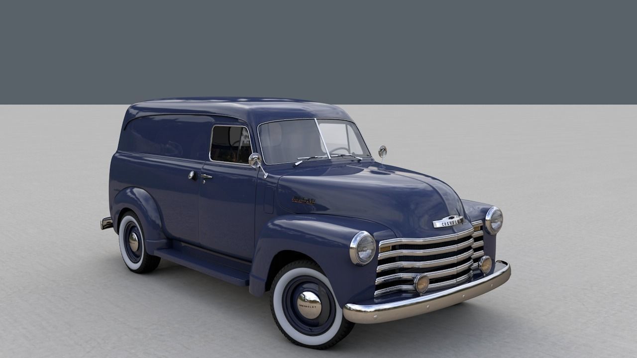 CHEVY 3100 PANEL TRUCK 1951 3D model_7