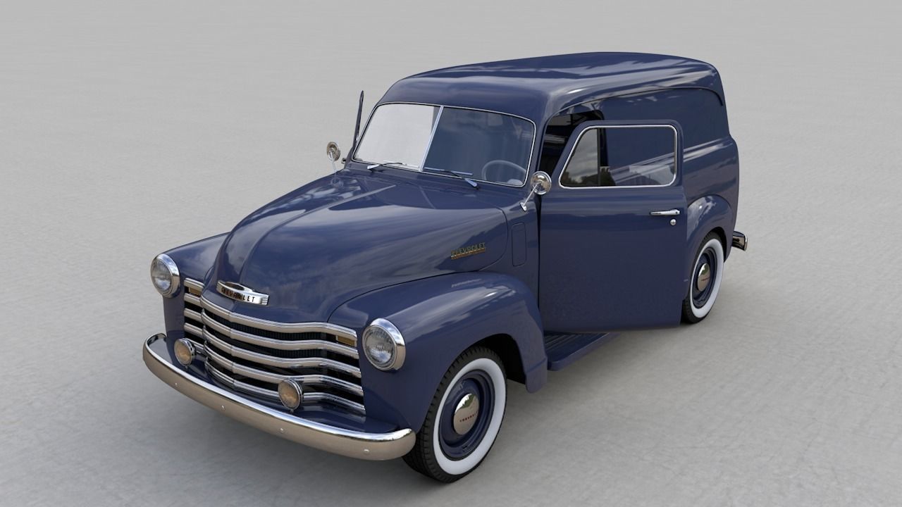 CHEVY 3100 PANEL TRUCK 1951 3D model_2