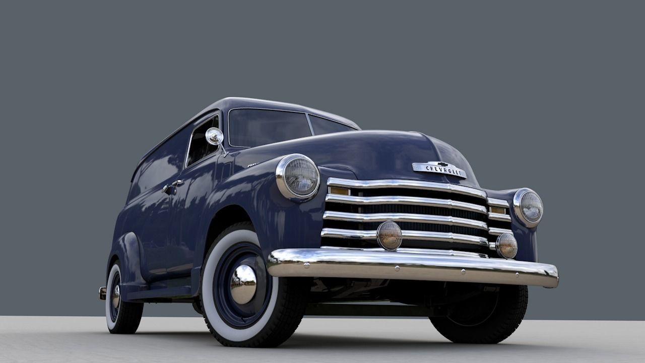 CHEVY 3100 PANEL TRUCK 1951 3D model_5