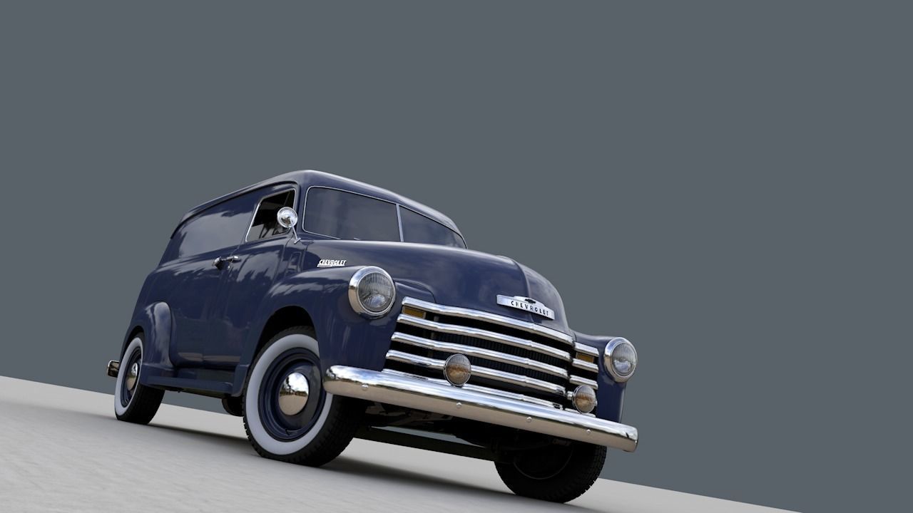 CHEVY 3100 PANEL TRUCK 1951 3D model_6