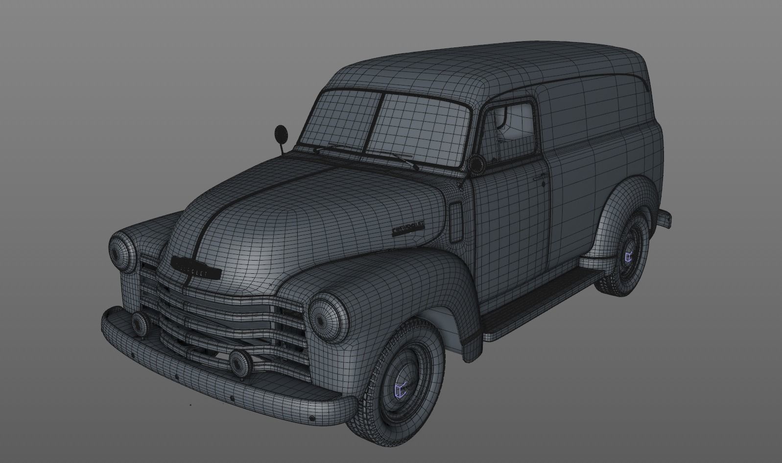 CHEVY 3100 PANEL TRUCK 1951 3D model_17