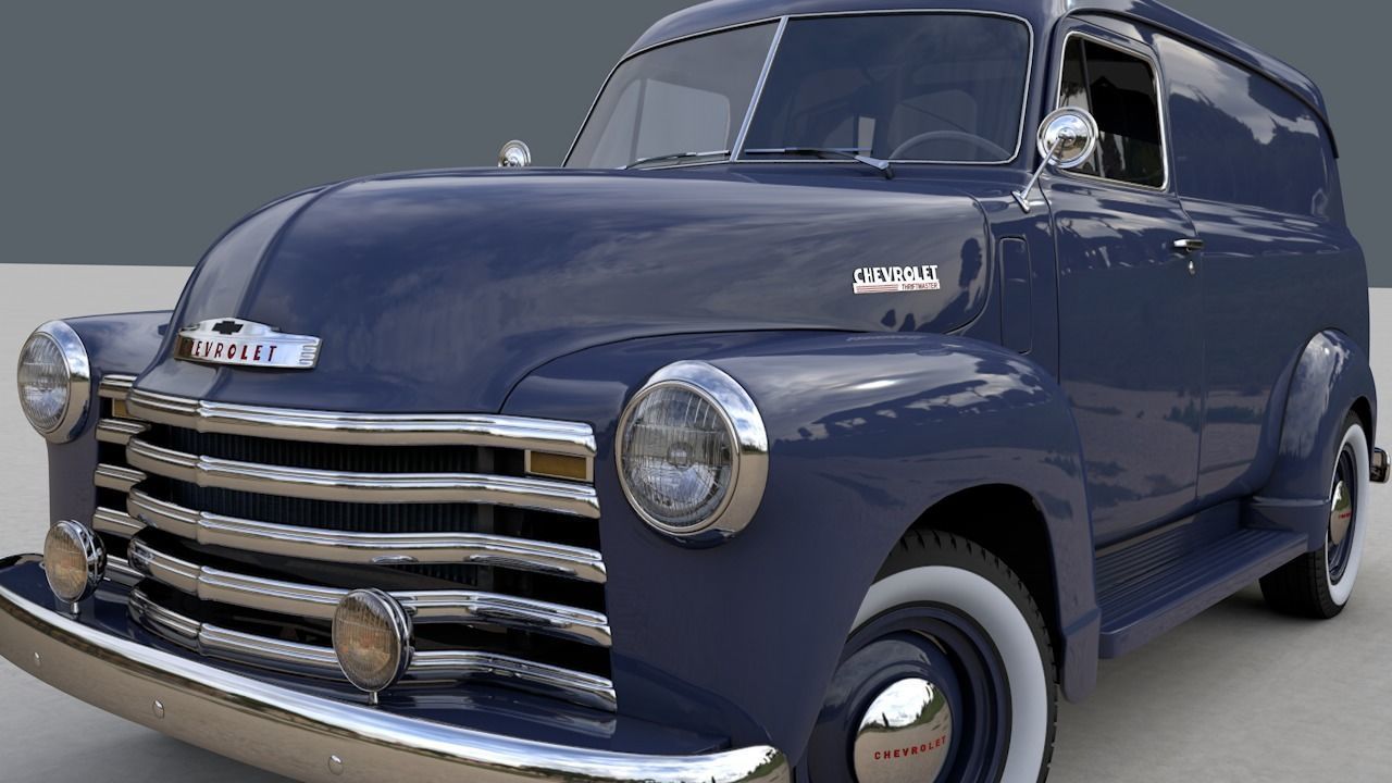 CHEVY 3100 PANEL TRUCK 1951 3D model_9