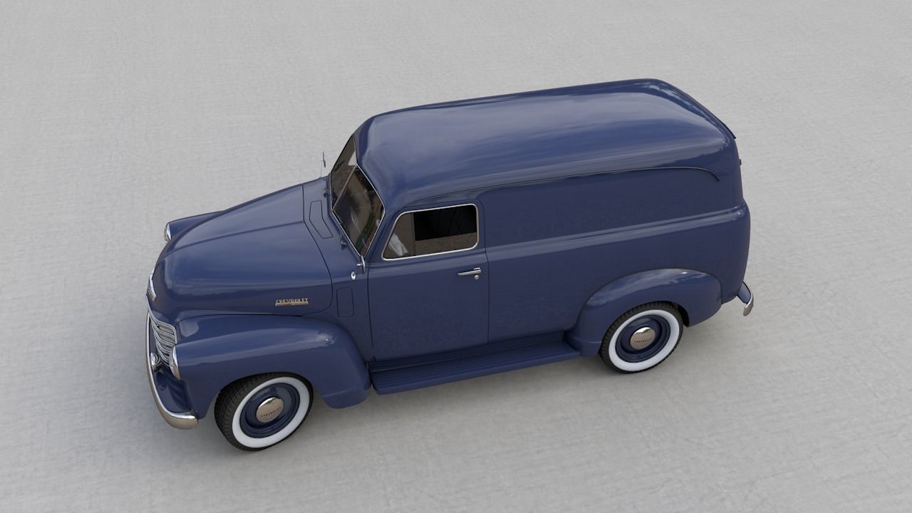 CHEVY 3100 PANEL TRUCK 1951 3D model_11