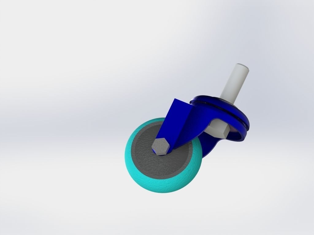Caster Wheel Free 3D model_2
