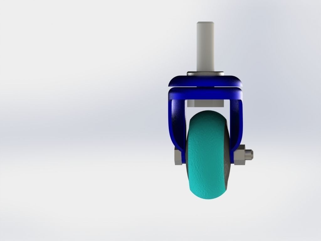 Caster Wheel Free 3D model_1
