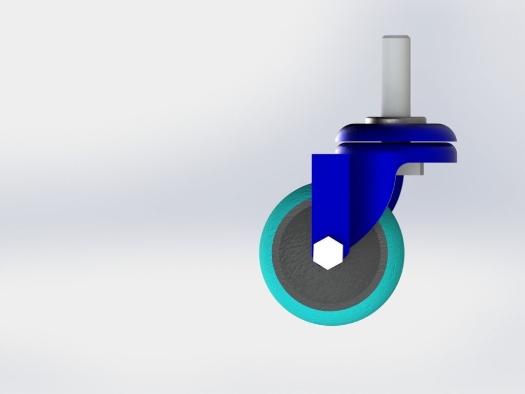 Caster Wheel Free 3D model_3