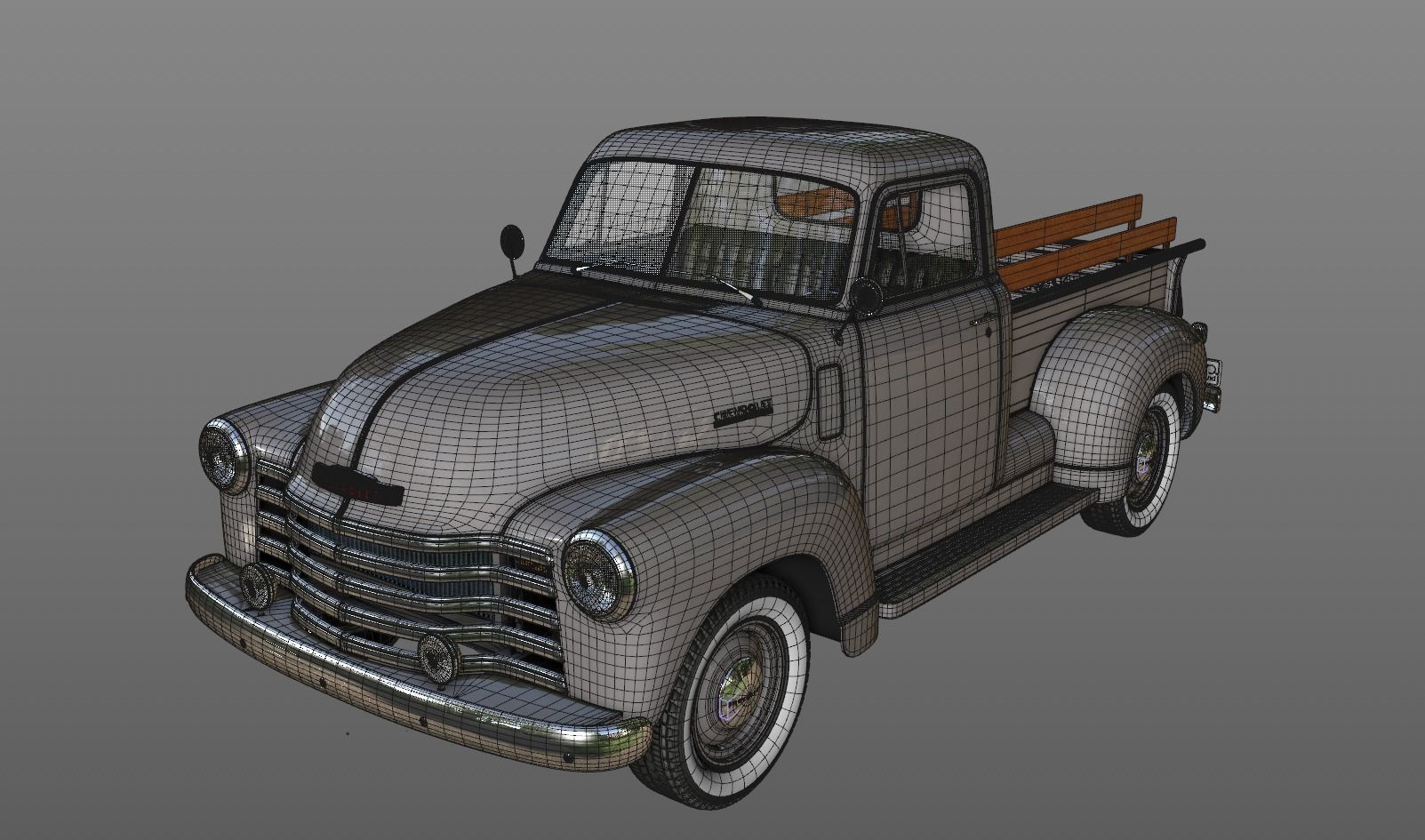 CHEVY 3100 PICKUP 1951 3D model_15