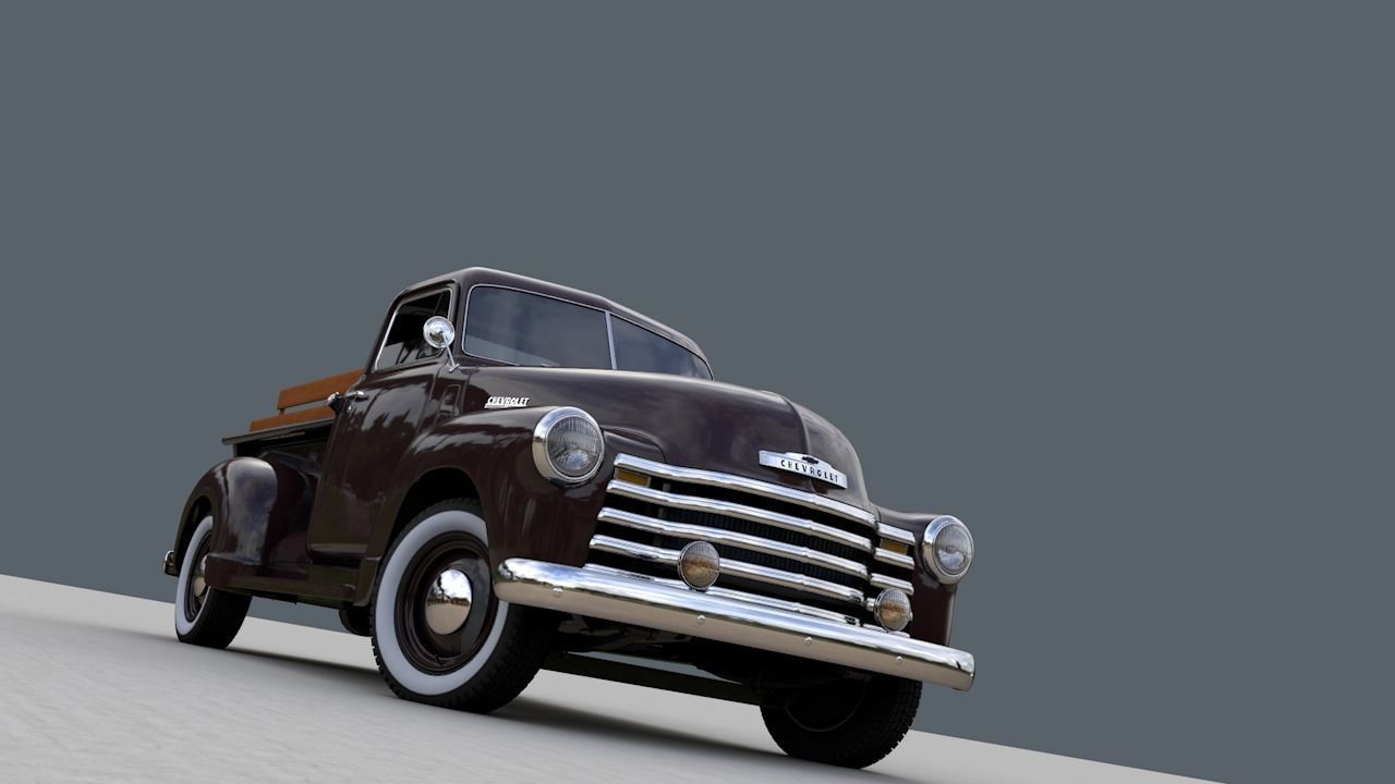 CHEVY 3100 PICKUP 1951 3D model_10