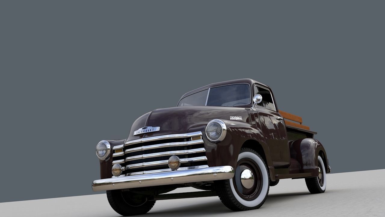 CHEVY 3100 PICKUP 1951 3D model_9